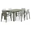 Image de Ensemble Repas De Jardin 6 Places En Aluminium Kaki