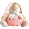 Image de Animal en peluche Doudou et Compagnie Range pyjama lapin sucre Rose