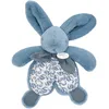 Image de Doudou Plat Lapin Bleu Lapin Doudou 18 Cm - Doudou Et Compagnie