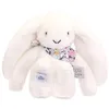Image de Peluche Lapin Fleurette blanc 25 cm