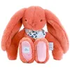 Image de Peluche Lapin Fleurette terracotta 25 cm