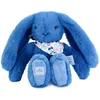 Image de Peluche Lapin Fleurette bleu 25 cm