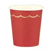Image de Gobelets Festonnees 200ml Rouges Et Or