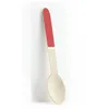Image de 8 Petites Cuilleres en bois rouge vintage