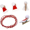 Image de Pince Ã  linge en bois Bonnets de NoÃ«l 3,2 cm 10 piÃ¨ces