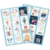 Image de Gommettes Calendrier De L'avent Vintage 4,2 X 4,8 Cm 24 Pièces