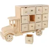 Image de Calendrier de l'Avent camion bois 28,5x19x9,5cm