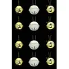 Image de Lot de 12 grelots brillants - Or et blanc
