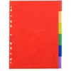 Image de 6 Intercalaires A4 Couleurs Vives en Polypropylène avec Page d'Index