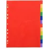 Image de 12 Intercalaires A4 Couleurs Vives en Polypropylène avec Page d'Index