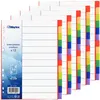 Image de Lot de 5 jeux de 12 Intercalaires A4 Couleurs Vives en Polypropylène avec Page d'Index