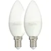 Image de Lot de 2 flammes lisses 470 lumens E14 6W équivalent à 40W