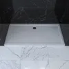 Image de RECEVEUR DE DOUCHE A POSER EXTRA-PLAT EN ACRYLIQUE BLANC RECTANGLE - 140x90cm - BAC DE DOUCHE
