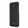 Image de Mercedes-Benz Coque en cuir avec bord en silicone pour Samsung Galaxy S8 Plus - noir