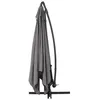 Image de Parasol Jardin DÃ©portÃ© Alu Ilios 3 - CarrÃ© - 3 X3 M - Gris