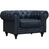 Image de Habitat et jardin Fauteuil Chesterfield "Aliza" - 111 x 82 x 70 cm - Noir