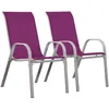 Image de Fauteuil Jardin TextilÃ¨ne Cordoba - Phoenix - Rose - Lot De 2