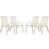 Image de Fauteuil Jardin TextilÃ¨ne Cordoba - Phoenix - Ãcru - Lot De 4