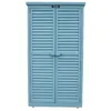 Image de Habitat et jardin Armoire De Jardin "Space" - 87 X 46.5 X 160 Cm - Bleu Ciel