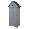 Image de Habitat et jardin Armoire De Jardin Cabanon - 77 X 54.5 X 179 Cm - Anthracite