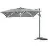 Image de Habitat et jardin Parasol Jardin Déporté Led Alu "Sun 3 Luxe" 3 X 3 M - Gris