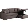 Image de CanapÃ© d'angle convertible/ rÃ©versible avec coffre "Alain" - 3 places - Taupe