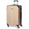 Image de Todeco Valise Grande Taille 78cm, Valise de Voyage, Rigide e LÃ©gÃ¨re ABS Valise de Voyage Ã  roulettes Valises, 4 Doubles Roues, 78x51x28cm, Champagne