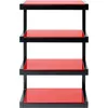 Image de NorStone Norstone Esse Hi-Fi Noir Brillant et Verre Rouge - Meuble Hi-Fi - Meubles et supports Hi-Fi