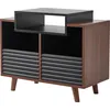 Image de NorStone Meuble Hi-Fi NorStone Oslo 800 Noir et Noyer