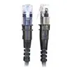 Image de PatchSee ThinPATCH - Cordon de raccordement - RJ-45 (M) pour RJ-45 (M) - 1.2 m - 4.9 mm - FTP - CAT 6a - IEEE 802.3at - démarré sans halogène - noir