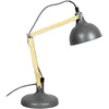 Image de Lampe De Table Grise Mat Et Bois