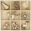 Image de Coffret de 27 mini dÃ©corations en bois de NoÃ«l