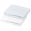 Image de Lot 2 drap housse - Jersey - 70 x 140 cm - Blanc / Light blue