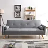 Image de CanapÃ© convertible 3 places en tissu gris WOODEN