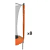 Image de Protection Pour Perches De Trampolines Toutes Tailles Pack De 8 Chaussettes Universelles - Orange