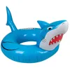Image de BouÃ©e Gonflable Ronde Xxl Pour Piscine & Plage Ultra Confort, Flotteur Deluxe - Requin Ã115cm - Bleu
