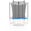 Image de Trampoline De Jardin Ø185 Cm / 6ft Avec Filet Intérieur, Matelas De Protection Et Echelle - Bleu