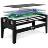 Image de Table multi jeux 4 en 1 GLADIATEUR Air Hockey, Billard, Ping Pong, Plateau - avec Accessoires - Noir