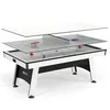 Image de SOKKER Table multi-jeux 3 en 1 - Samurai - Air Hockey, Ping-Pong et convertible Table dînatoire - Blanc