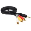 Image de Câble Audio et Vidéo 1, 5 m - Jack 3.5mm vers 3 RCA mâles - Connectez et Profitez de Vos Contenus en Haute Qualité - TV, VCD, DVD, CD - Straße Tech ®