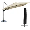 Image de Happy Garden Parasol Déporté Molokai Carré 3x3m Beige + Housse