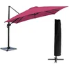 Image de Happy Garden Parasol Déporté Molokai Carré 3x3m Fuchsia + Housse
