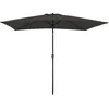 Image de Happy Garden Parasol Droit Hapuna Rectangulaire 2x3m Gris