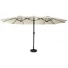 Image de Happy Garden Parasol Double 2,7x4,6m Linai Beige