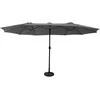 Image de Happy Garden Parasol Double 2,7x4,6m Linai Gris
