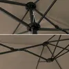 Image de Happy Garden Parasol Double 2x4m Linai Taupe