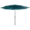 Image de Happy Garden Parasol Droit Hapuna Rond 3,30m De Diamètre Bleu