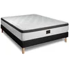 Image de Prestige Literie Ensemble Privilège 160x200 Memoire De Forme 5 Zones Sommier Noir