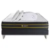 Image de Pack prÃªt a dormir 180x200 matelas ULTRA + sommier kit noir + 2 oreillers memoire de forme 60x40cm + Couette Percale 260x240cm