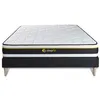 Image de Ensemble 140x190 matelas SOFT + sommier kit noir